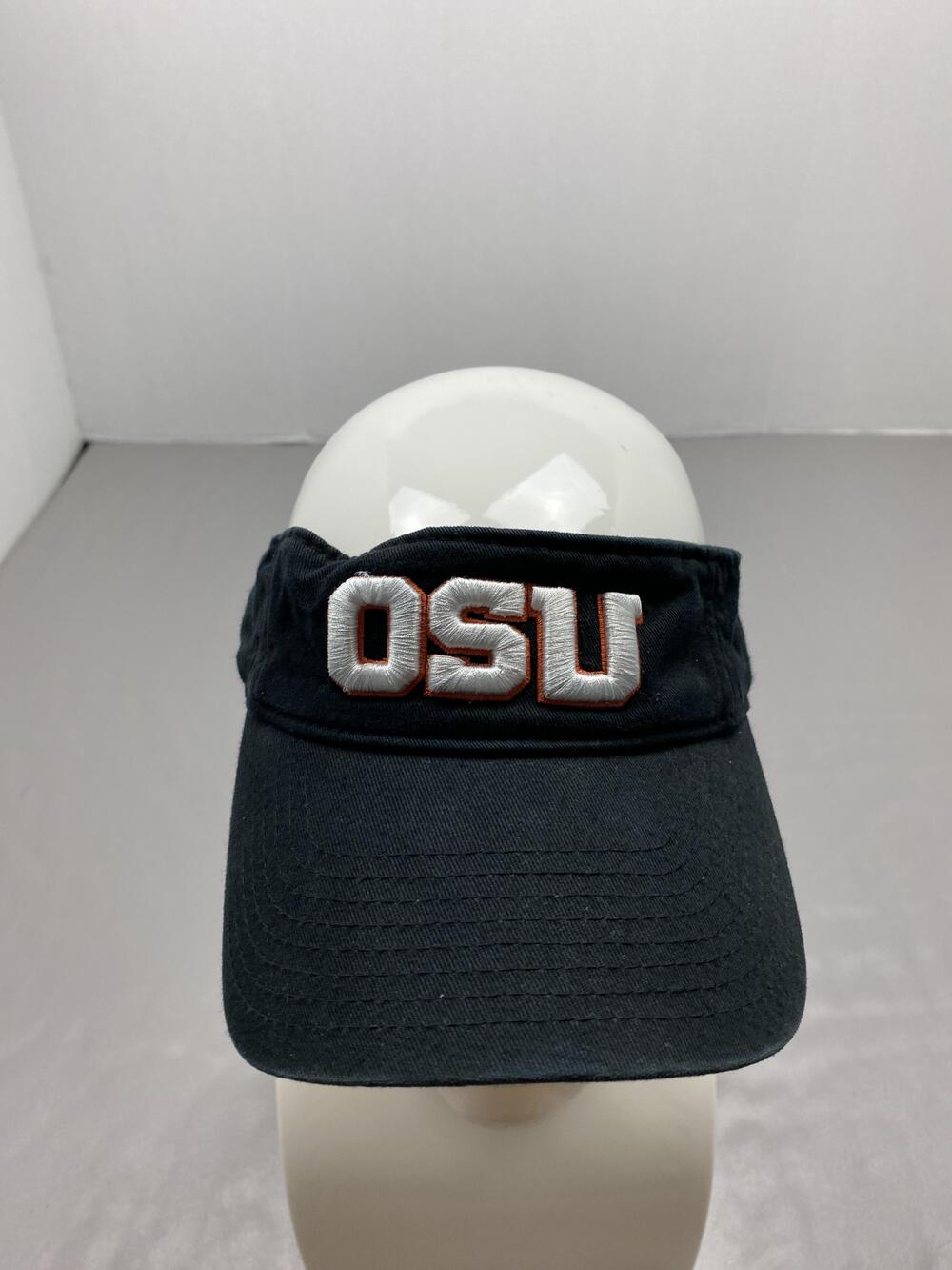 OSU Hat Visor Strap Back Mens One Size Black NCAA College Sports 47 Brand